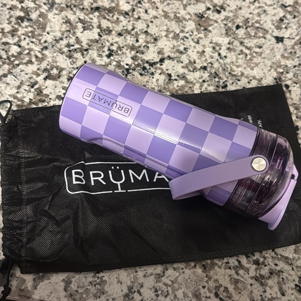 Brúmate Purple Checkered Tumbler - Picture 3 of 3